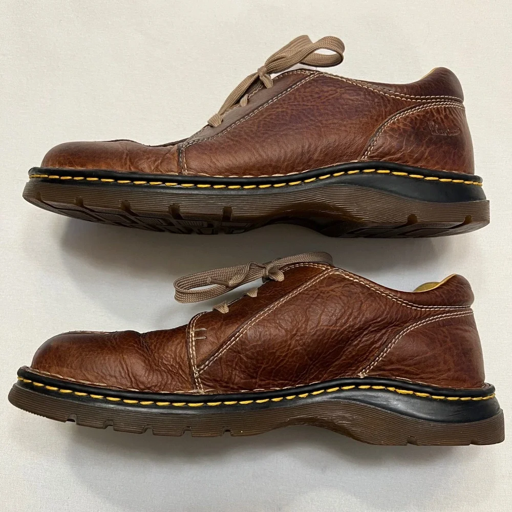 Dr. Martens Y2K Brown Leather Lace‎ Up Chunky Sole Oxford Shoes Men's Size 11